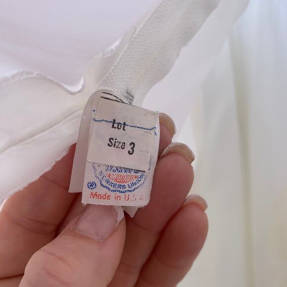 Vintage 70s Blue White Swiss Dot Ruffle One Shoulder Prom Dress Southern Belle - Picture 4 of 7